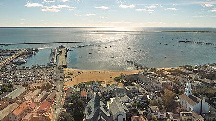 View of Provincetown harbor and Long Point