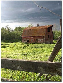 Voorbeeld van het platteland rond Barrhead