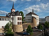 Römermauer mit Rathaus und Liebfrauenkirche