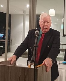 R.W. Johnson speaking at the 10th Barry Streek Memorial lecture in Cape Town, South Africa in August 2016. RW Johnson.jpg