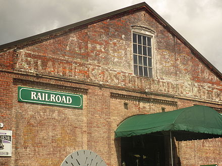 The Railroad Museum is located behind the Hilton Hotel.