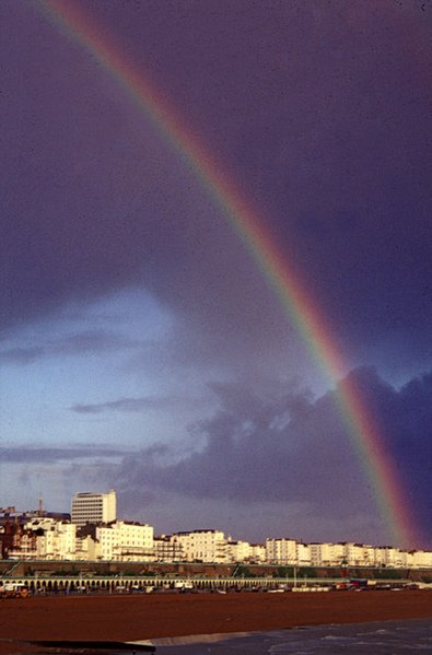 File:Rainbow over Brighton Beach and seafront from Brighton Pier, East Sussex - geograph.org.uk - 665989.jpg