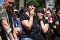 Relatives of pro-Russian rebels mourning for fighters killed in a battle for Marinka near Donetsk. Eastern Ukraine, 6 June, 2015