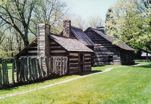 Reconstructed Moravian village of Schoenbrunn