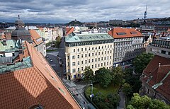 Rooftop view from the Jindrisska Tower, Prague