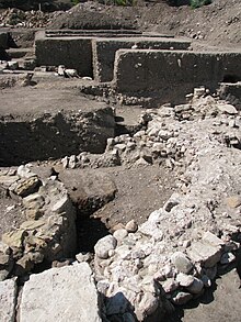 Ruins of 10th-century Christian church in Alba Iulia, Romania. There are theories that it served as seat of the Metropolitanate of Tourkia, which was established under the reign of Gyula II Ruins of 10th Century Christian Church from Alba Iulia 2011-1.jpg