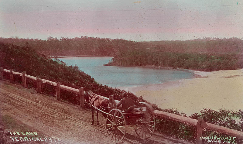 File:SLNSW 796887 The Lake Terrigal including horse amp carriage.jpg