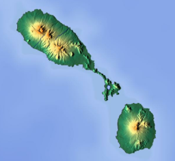 利亚穆伊加山在聖克里斯多福及尼維斯的位置