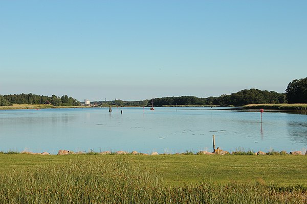 Sakskøbing Fjord seen towards Sakskøbing.