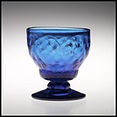 Salt dish from New Bremen glass factory, Maryland circa 1780s Salt MET DP105070.jpg