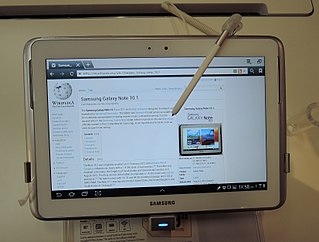 <span class="mw-page-title-main">Samsung Galaxy Note 10.1</span> Android tablet by Samsung