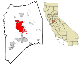 San Joaquin County California Incorporated and Unincorporated areas Stockton Highlighted.svg