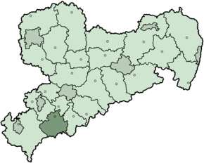 Poziția regiunii Aue-Schwarzenberg