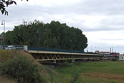 Bridge over the river Elbe in Schönebeck