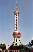 Torre Perla Oriental, en Shanghái (1995)