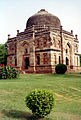 Mausoleum called the Sheesh Gumbad (glass dome) for its internal glass decorations at Lodhi Gardens.