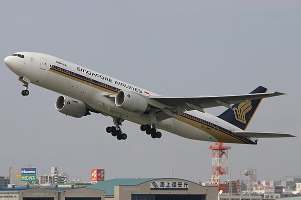 Boeing 777-200ER in current-generation livery prior to the minor updates.