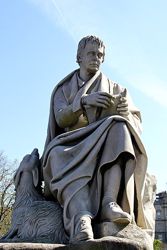 Statue by Sir John Steell on the Scott Monument in Edinburgh