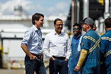 Sohi and Prime Minister Justin Trudeau (left) in 2018 Sohi and Trudeau in 2018.jpeg