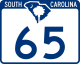Two-digit state route shield, South Carolina