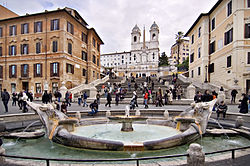 Babington's tea room, on the left of the Spanish Steps Spanish steps Rome Italy.jpg