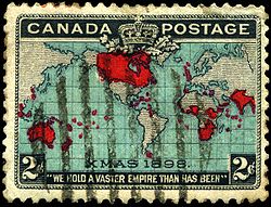 Dominion of Canada Postage Stamp, 1898 Stamp Canada 1898 2c Xmas blue.jpg