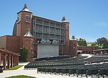 Located in Swope Park, Starlight Theatre hosts off-Broadway productions and concert series throughout the spring, summer, and fall. Starlight Theatre stage Kansas City MO.jpg