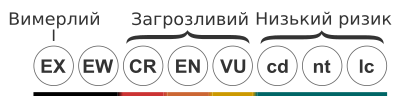 Миниатюра для Файл:Status iucn2.3 blank uk.svg