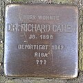 Stolperstein Köln Herwarthstraße 3 Dr Richard Cahen