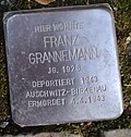 Stolperstein Weingartenstraße 54 für Franz Grannemann (1926–1943)