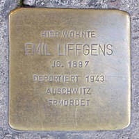 Stolperstein for Emil Liffgens (1897) in Memmingen.jpg