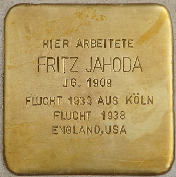 File:Stolperstein für Fritz Jahoda 2020 (Graz).jpg