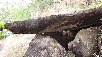 Prehistoric stone shelter Stone-shelter.jpg