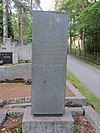 Suomen 7 Hameenlinnan tarkk ampujapataljoonan muistokivi Ahveniston hautausmaa.jpg