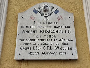 Tàrga aa memôia de Vincent Boscarollo (Nissa)