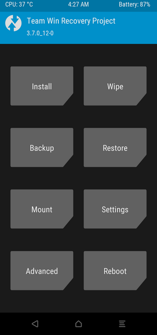 <span class="mw-page-title-main">TWRP (software)</span> Open-source custom Android Recovery software