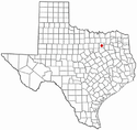 Location map of Dallas, Texas.