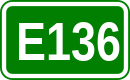 Zeichen der Europastraße 136