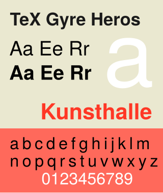 <span class="mw-page-title-main">TeX Gyre Heros</span> Typeface