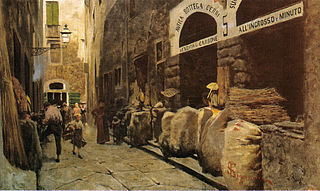 A street of Florence, via del Fuoco (Old Market)