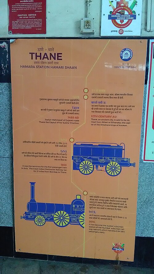 Thane Station History Board