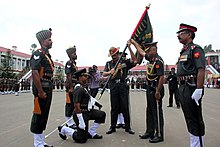 The Chief of Army Staff, General Dalbir Singh presenting the President's Colours to 21 Madras Battalion on April 05, 2015 The Chief of Army Staff, General Dalbir Singh presenting the President's Colours to 21 Madras Battalions of the Madras Regiment, in Tamil Nadu on April 05, 2015.jpg
