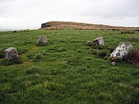 The Goatstones in der Nähe der Ravensheugh Crags in Northumberland in England