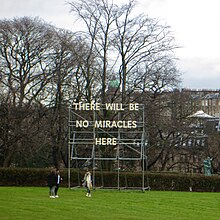 Sculpture at the Scottish National Gallery of Modern Art's Dean Gallery in 2017. There Will Be No MIracles Here, Edinburgh.jpg