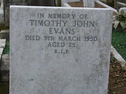 The grave of Timothy Evans