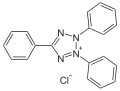 Deutsch: Struktur von Triphenyltetrazoliumchlorid English: Structure of Triphenyltetrazolium chloride