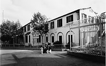 The 1933 Mission Revival-style Old Customs House, in a photo from 1981 U.S. Custom House (San Ysidro, California) front.JPG