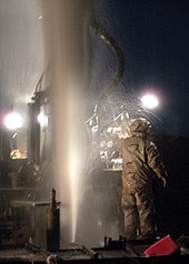 U.S. Navy Seabees tapping an artesian well in Helmand Province, Afghanistan US Navy 091231-N-1572M-001 Seabees tap new water well.jpg