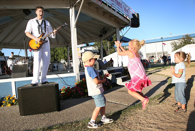 File:US Navy 100823-N-3271W-070 Musician 3rd Class Clifton Murray performs with members of the U.S. Navy Band Northwest, Passage, at the Western Idaho Fair during Boise Navy Week.jpg