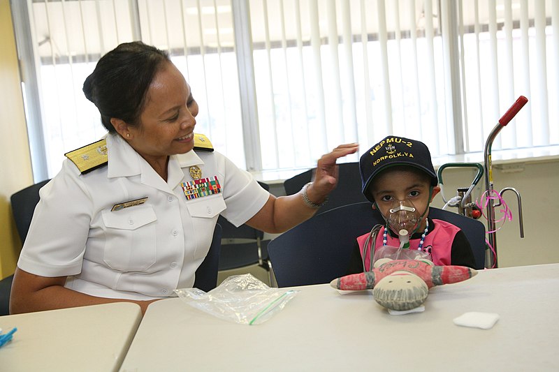 File:US Navy 111027-N-YM440-145 Rear Adm. Eleanor Valentin, commander of Navy Medicine Support Command and director of the Medical Service Corps.jpg